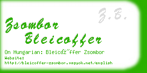 zsombor bleicoffer business card